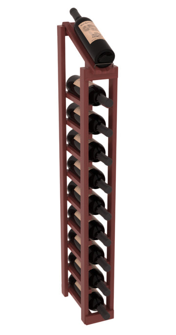InstaCellar - 1 Column, 10R Display Top Rack in Grand Mahogany Cherry stained with WineSafe™ Satin Sealant