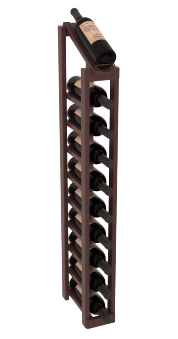 InstaCellar - 1 Column, 10R Display Top Rack in Grand Mahogany Walnut stained with WineSafe™ Satin Sealant