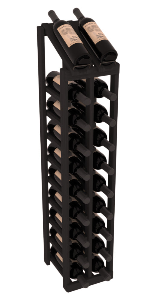 InstaCellar - 2 Column, 10R Display Top Rack in Grand Mahogany Black stained without WineSafe™ Satin Sealant