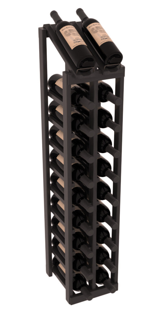 InstaCellar - 2 Column, 10R Display Top Rack in Grand Mahogany Black stained with WineSafe™ Satin Sealant