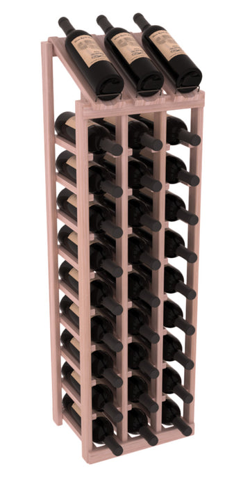 InstaCellar - 3 Column, 10R Display Top Rack in Grand Mahogany Unstained with WineSafe™ Satin Sealant