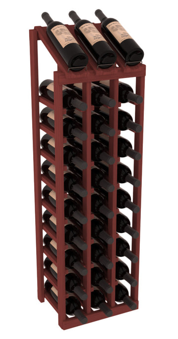 InstaCellar - 3 Column, 10R Display Top Rack in Grand Mahogany Cherry stained without WineSafe™ Satin Sealant