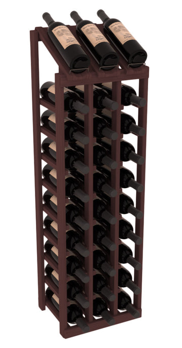 InstaCellar - 3 Column, 10R Display Top Rack in Grand Mahogany Walnut stained without WineSafe™ Satin Sealant