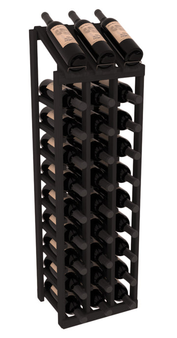 InstaCellar - 3 Column, 10R Display Top Rack in Grand Mahogany Black stained without WineSafe™ Satin Sealant