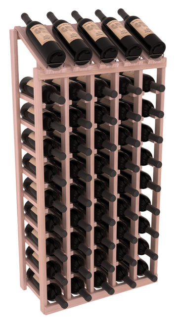 InstaCellar - 5 Column, 10R Display Top Rack in Grand Mahogany Unstained with WineSafe™ Satin Sealant