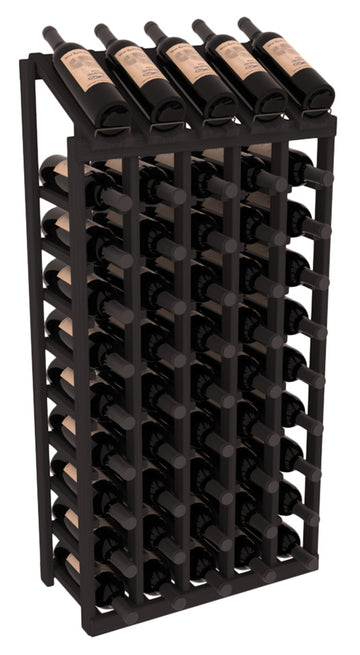InstaCellar - 5 Column, 10R Display Top Rack in Grand Mahogany Black stained without WineSafe™ Satin Sealant