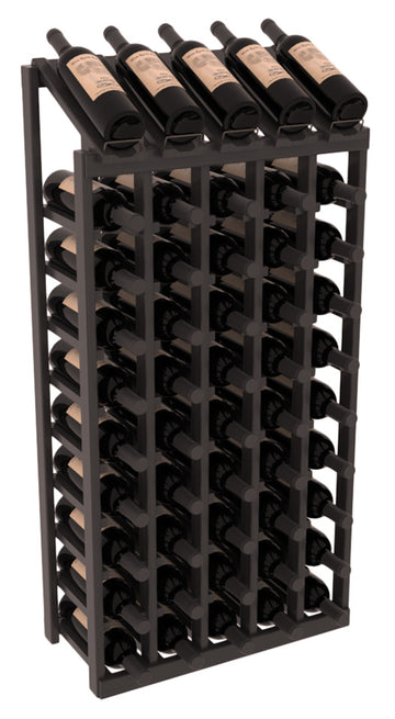 InstaCellar - 5 Column, 10R Display Top Rack in Grand Mahogany Black stained with WineSafe™ Satin Sealant
