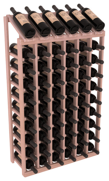 InstaCellar - 6 Column, 10R Display Top Rack in Grand Mahogany Unstained without WineSafe™ Satin Sealant