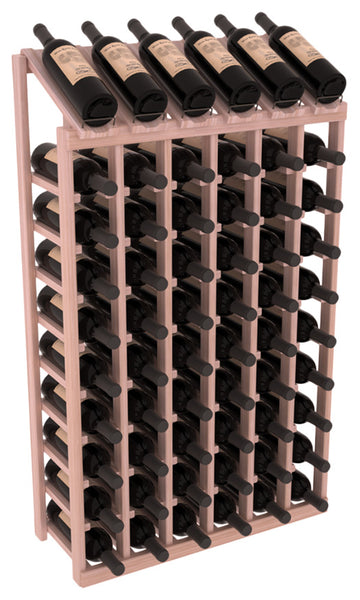 InstaCellar - 6 Column, 10R Display Top Rack in Grand Mahogany Unstained with WineSafe™ Satin Sealant