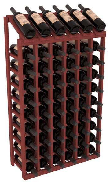 InstaCellar - 6 Column, 10R Display Top Rack in Grand Mahogany Cherry stained without WineSafe™ Satin Sealant