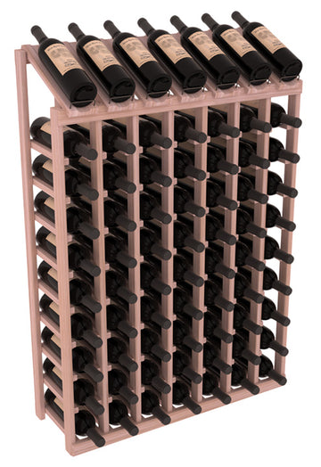 InstaCellar - 7 Column, 10R Display Top Rack in Grand Mahogany Unstained without WineSafe™ Satin Sealant
