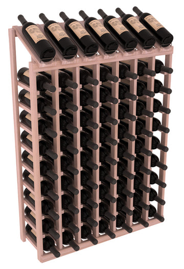 InstaCellar - 7 Column, 10R Display Top Rack in Grand Mahogany Unstained with WineSafe™ Satin Sealant