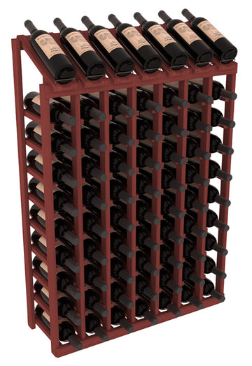 InstaCellar - 7 Column, 10R Display Top Rack in Grand Mahogany Cherry stained without WineSafe™ Satin Sealant