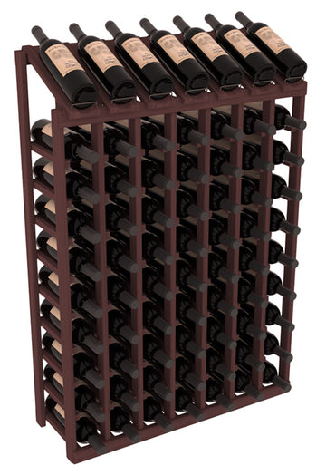 InstaCellar - 7 Column, 10R Display Top Rack in Grand Mahogany Walnut stained without WineSafe™ Satin Sealant