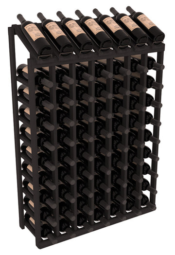 InstaCellar - 7 Column, 10R Display Top Rack in Grand Mahogany Black stained without WineSafe™ Satin Sealant