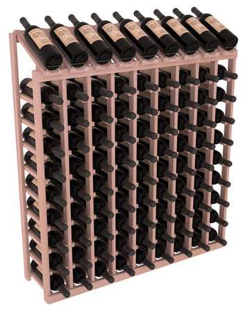 InstaCellar - 9 Column, 10R Display Top Rack in Grand Mahogany Unstained without WineSafe™ Satin Sealant