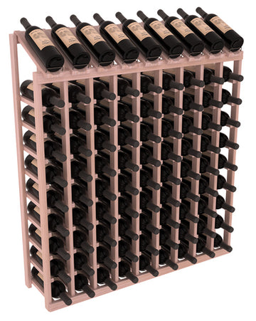 InstaCellar - 9 Column, 10R Display Top Rack in Grand Mahogany Unstained with WineSafe™ Satin Sealant