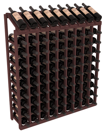InstaCellar - 9 Column, 10R Display Top Rack in Grand Mahogany Walnut stained without WineSafe™ Satin Sealant