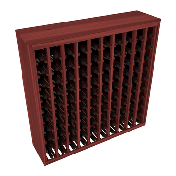 Living Series - 100 Bottle Deluxe Rack in Redwood Cherry stained without WineSafe™ Satin Sealant