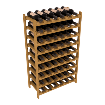 Living Series - 54 Bottle Stackable in Alder Oak stained without WineSafe™ Satin Sealant
