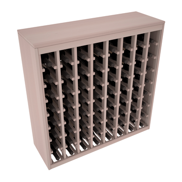 Living Series - 64 Bottle Deluxe Rack in Redwood Greywash stained with WineSafe™ Satin Sealant
