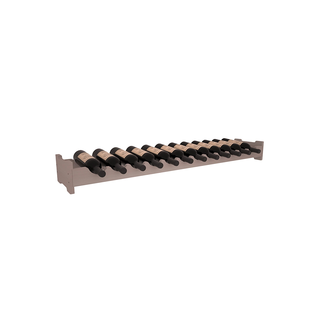 Living Series - 12 Bottle Scalloped Rack in Redwood Greywash stained without WineSafe™ Satin Sealant