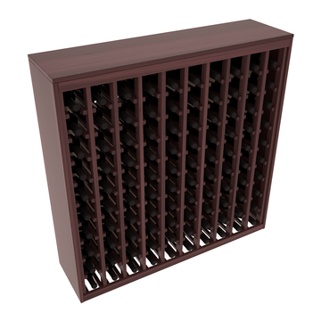 Living Series - 100 Bottle Deluxe Rack in Redwood Walnut stained with WineSafe™ Satin Sealant