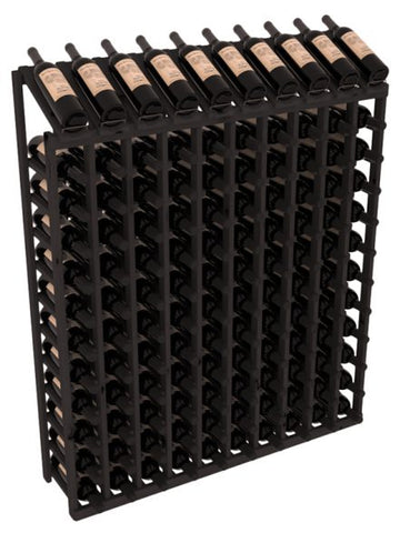 InstaCellar - 10 Column, 12R Display Top Rack in Alder Black stained without WineSafe™ Satin Sealant