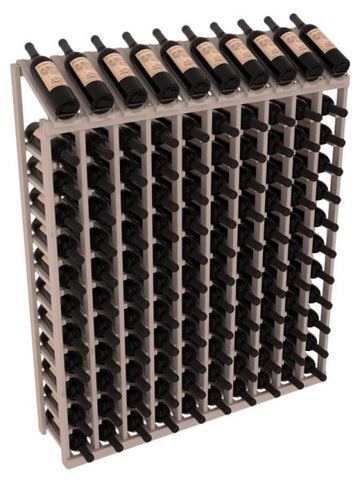 InstaCellar - 10 Column, 12R Display Top Rack in Alder Greywash stained without WineSafe™ Satin Sealant