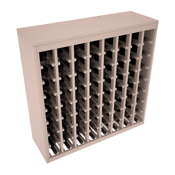 Living Series - 64 Bottle Deluxe Rack in Pine Greywash stained with WineSafe™ Satin Sealant