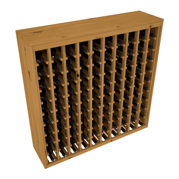 Living Series - 100 Bottle Deluxe Rack in Alder Oak stained without WineSafe™ Satin Sealant