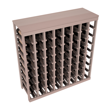Living Series - 64 Bottle Tabletop Rack in Redwood Greywash stained with WineSafe™ Satin Sealant