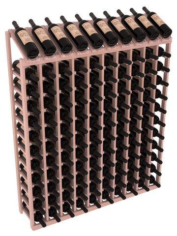 InstaCellar - 10 Column, 12R Display Top Rack in Grand Mahogany Unstained with WineSafe™ Satin Sealant