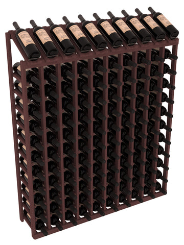 InstaCellar - 10 Column, 12R Display Top Rack in Grand Mahogany Walnut stained without WineSafe™ Satin Sealant