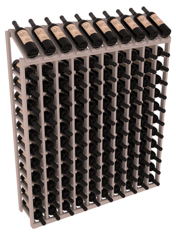 InstaCellar - 10 Column, 12R Display Top Rack in Grand Mahogany Greywash stained without WineSafe™ Satin Sealant