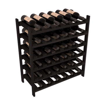 Living Series - 36 Bottle Stackable in Redwood Black stained without WineSafe™ Satin Sealant