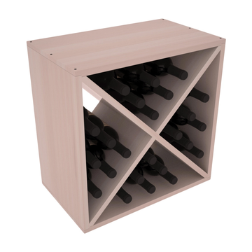 Living Series - 24 Bottle Wine Cube in Redwood Greywash stained with WineSafe™ Satin Sealant