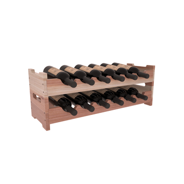 Living Series - 12 Bottle Mini Scalloped Rack in Redwood Unstained with WineSafe™ Satin Sealant