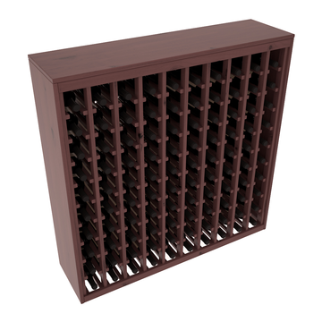 Living Series - 100 Bottle Deluxe Rack in Alder Walnut stained with WineSafe™ Satin Sealant