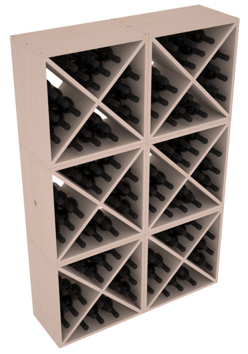 Living Series - 144 Bottle Wine Cube in Pine Greywash stained without WineSafe™ Satin Sealant