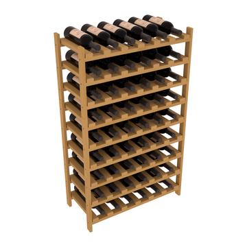 Living Series - 54 Bottle Stackable in Pine Oak stained without WineSafe™ Satin Sealant
