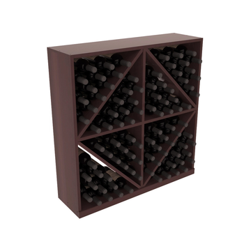 Retail Diamond Bin Base in Premium Redwood Walnut stained with WineSafe™ Satin Sealant