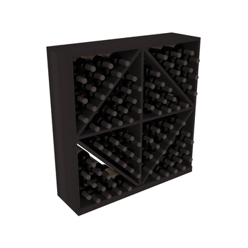 Retail Diamond Bin Base in Premium Redwood Black stained without WineSafe™ Satin Sealant