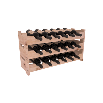 Living Series - 18 Bottle Mini Scalloped Rack in Alder Unstained without WineSafe™ Satin Sealant