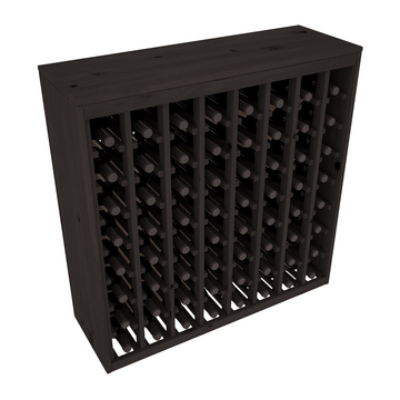 Living Series - 64 Bottle Deluxe Rack in Alder Black stained without WineSafe™ Satin Sealant