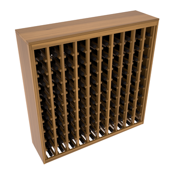 Living Series - 100 Bottle Deluxe Rack in Redwood Oak stained with WineSafe™ Satin Sealant