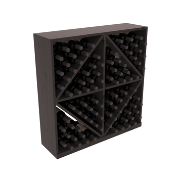 Retail Diamond Bin Base in Knotty Alder Black stained with WineSafe™ Satin Sealant