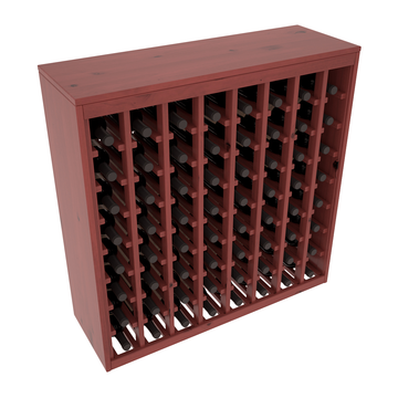 Living Series - 64 Bottle Deluxe Rack in Alder Cherry stained with WineSafe™ Satin Sealant