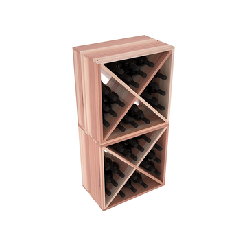 Living Series - 48 Bottle Wine Cube in Redwood Unstained with WineSafe™ Satin Sealant