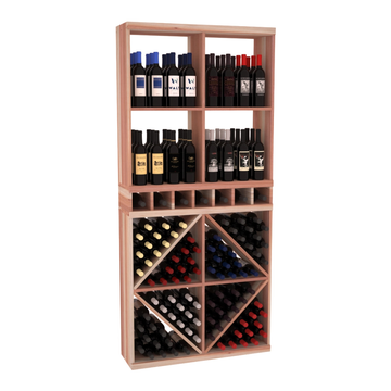 Retail Diamond Bin Display in Premium Redwood Unstained without WineSafe™ Satin Sealant